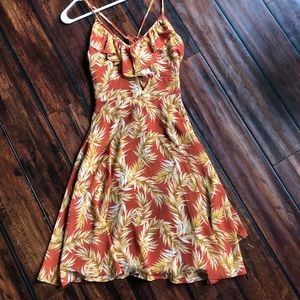 Boho forever21 dress with tie back size small